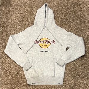 Hard Rock Cafe Honolulu Light Gray Hoodie with Logo